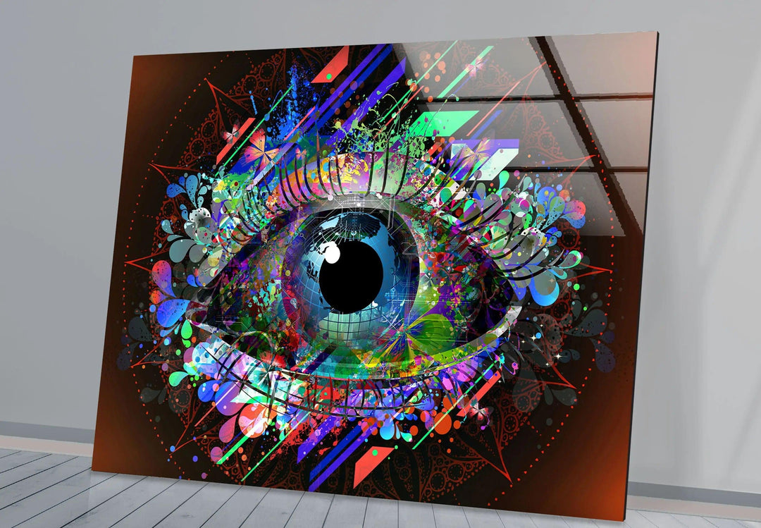 Bunte abstrakte Augenglas-Wandkunst