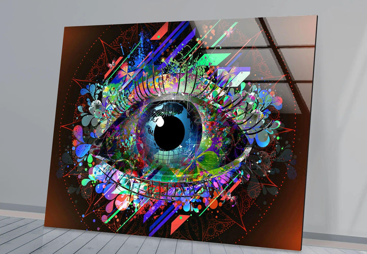 Bunte abstrakte Augenglas-Wandkunst