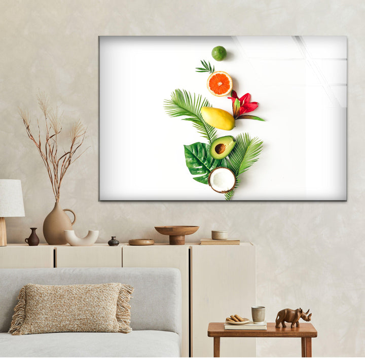 Fruits Kitchen Glass Wall Art, art glass wall art, glass wall art pictures