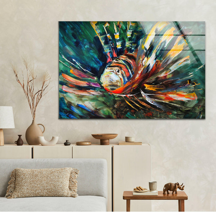 Fish Oil Paint Glass Wall Art Glass Printing Wall Art, Print photos on glass