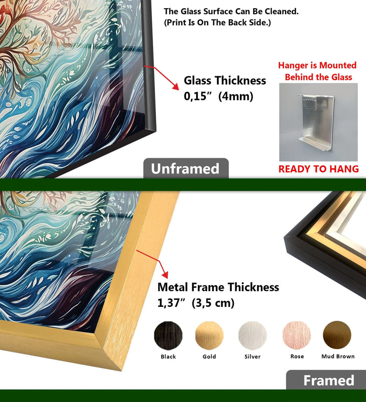 Man & Women Colored Glass Wall Art