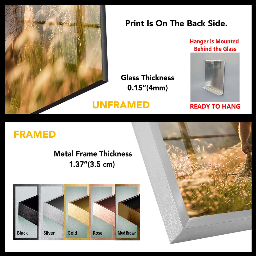 Framed Custom Landscape Glass Wall Art