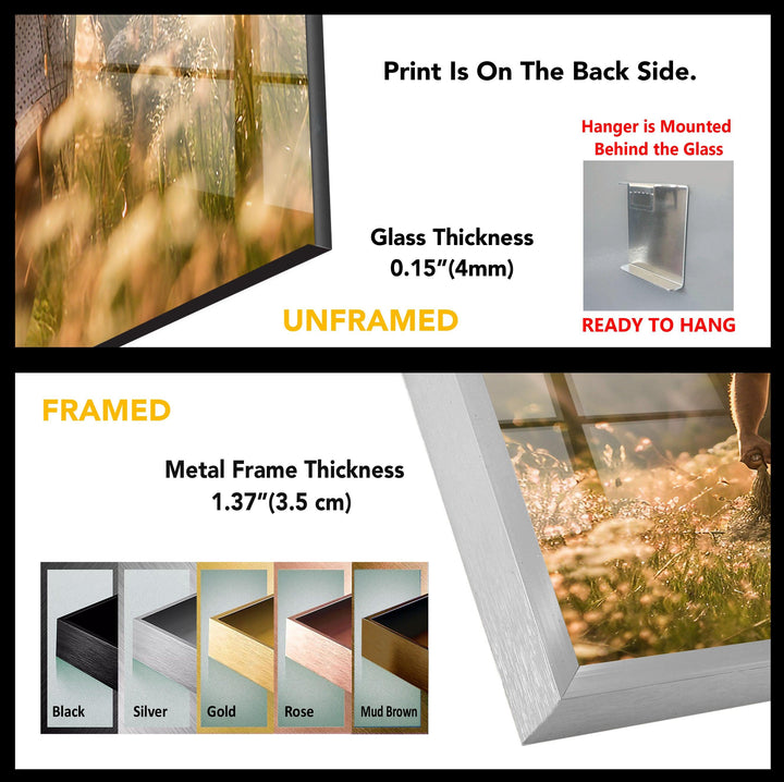 Framed Custom Landscape Glass Wall Art