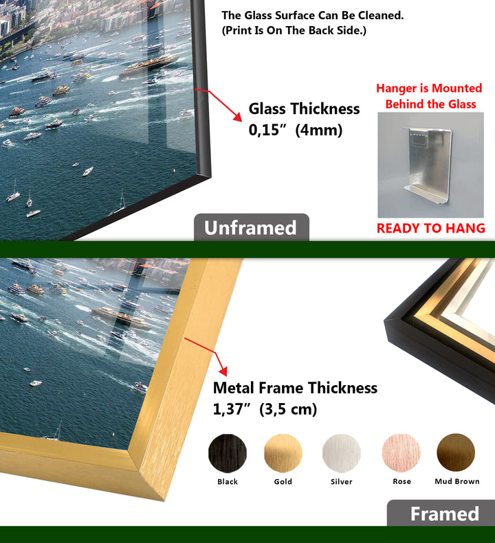 Glaswandkunst des Sydney Opera House – Ikonischer Blick auf Australiens Wahrzeichen und die Harbour Bridge