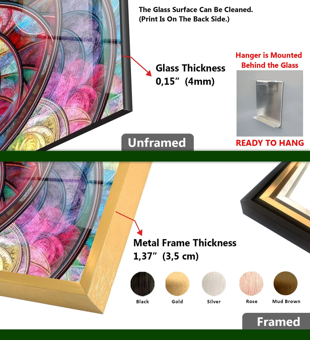 Hypnotic Spiral Wall Art – Psychedelic Abstract Glass Print - MyPhotoStation