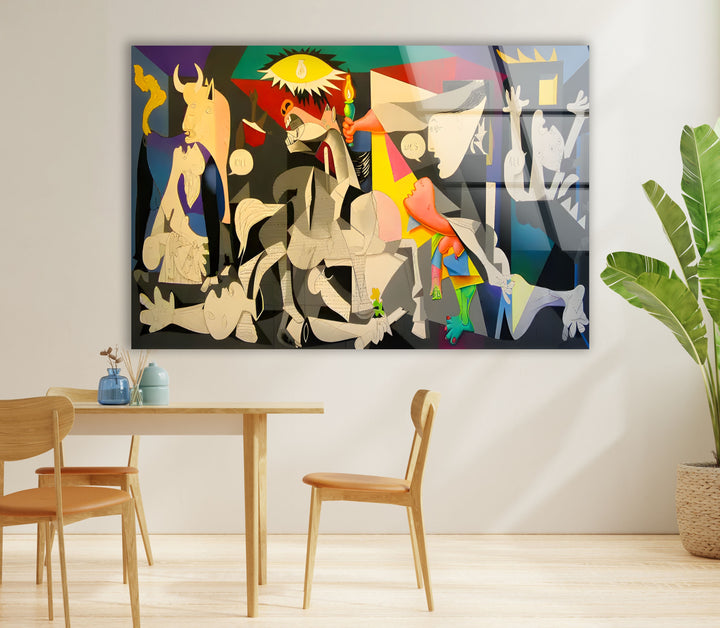 Guernico by Picasso Glass Wall Art custom glass pictures, glass art prints
