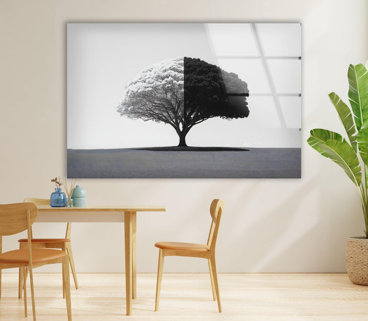 Black and White Tree Glass Wall Art art glass wall art, glass wall art pictures
