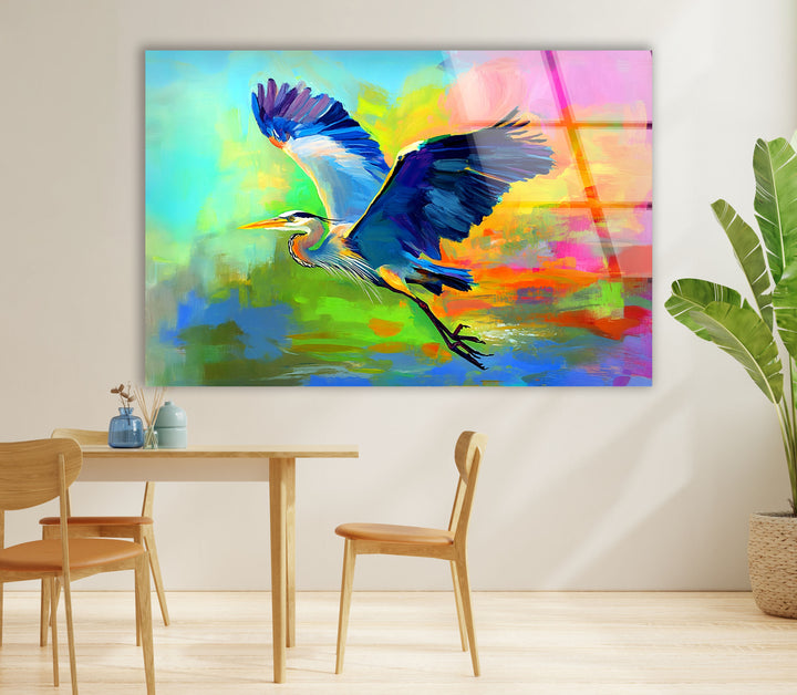 Soaring Radiance – Lebendige Flug-Wandkunst aus Glas