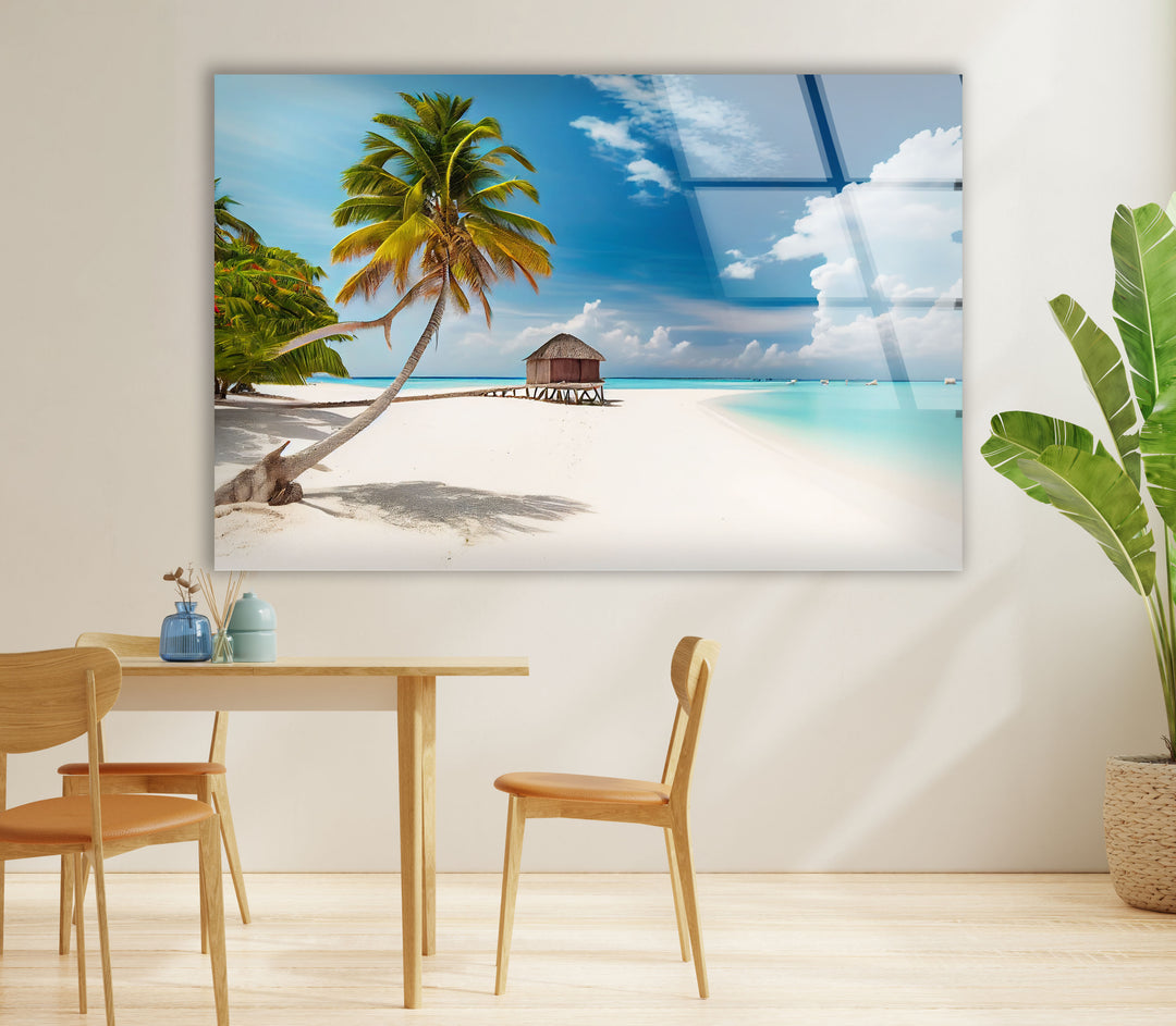 Celestial Bloom Wandkunst – Verträumter Glasdruck 