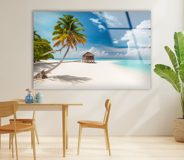 Celestial Bloom Wandkunst – Verträumter Glasdruck 
