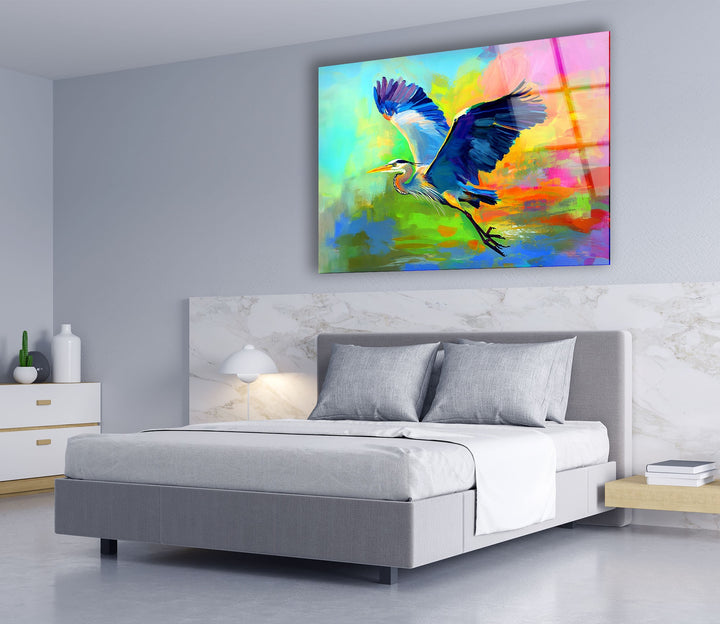 Soaring Radiance – Lebendige Flug-Wandkunst aus Glas