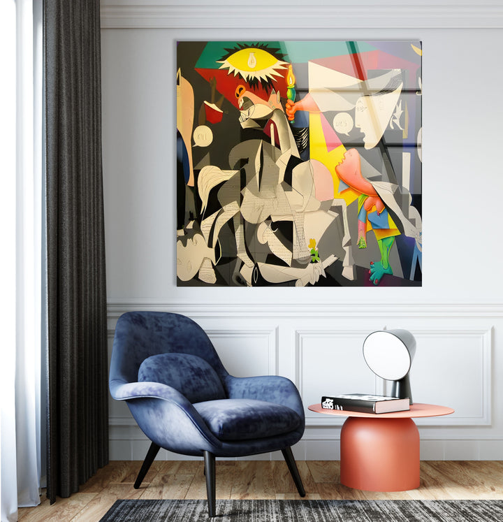 Guernico by Picasso Glass Wall Art glass image printing, glass prints from photos
