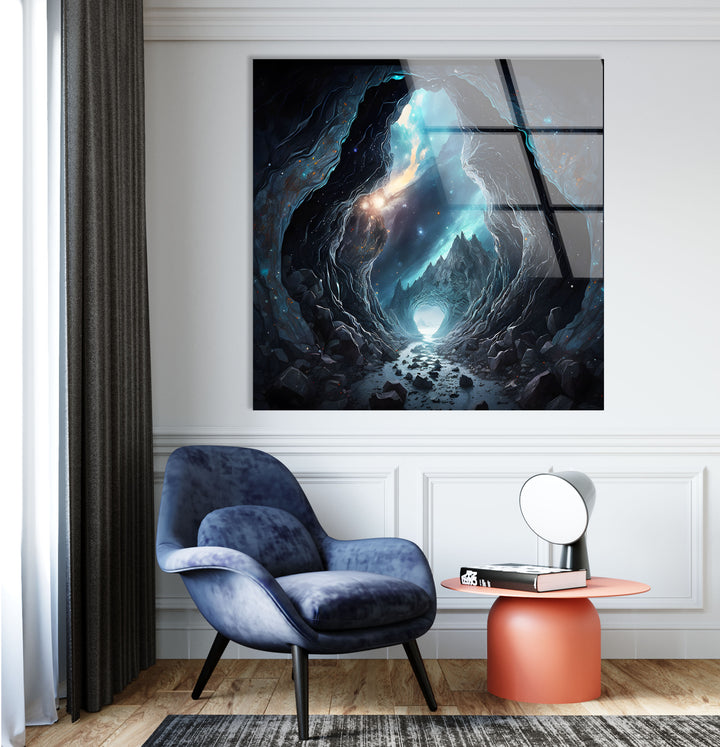 Aurora Prism Wall Art – Radiant Cosmic Glass Print Decor