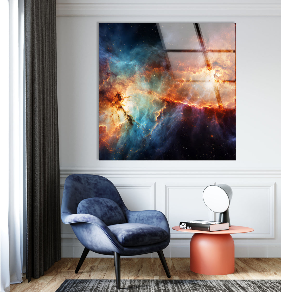 Urban Vortex Wandkunst – Dynamischer abstrakter Glasdruck 