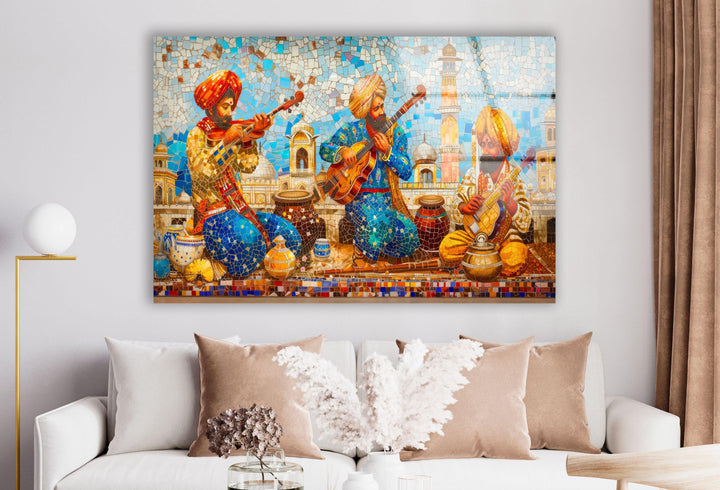 Mosaic Rajasthani City Glass Wall Art art glass wall art, glass wall art pictures
