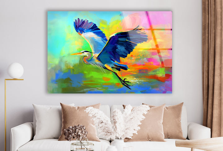 Soaring Radiance – Lebendige Flug-Wandkunst aus Glas