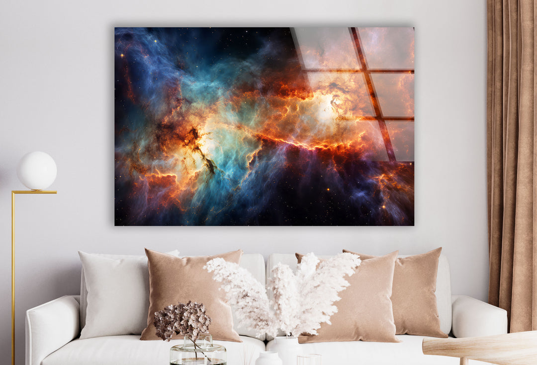 Urban Vortex Wandkunst – Dynamischer abstrakter Glasdruck 