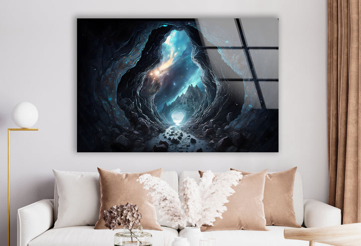 Aurora Prism Wall Art – Radiant Cosmic Glass Print Decor