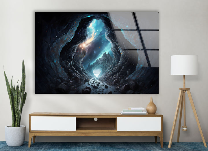 Aurora Prism Wall Art – Radiant Cosmic Glass Print Decor