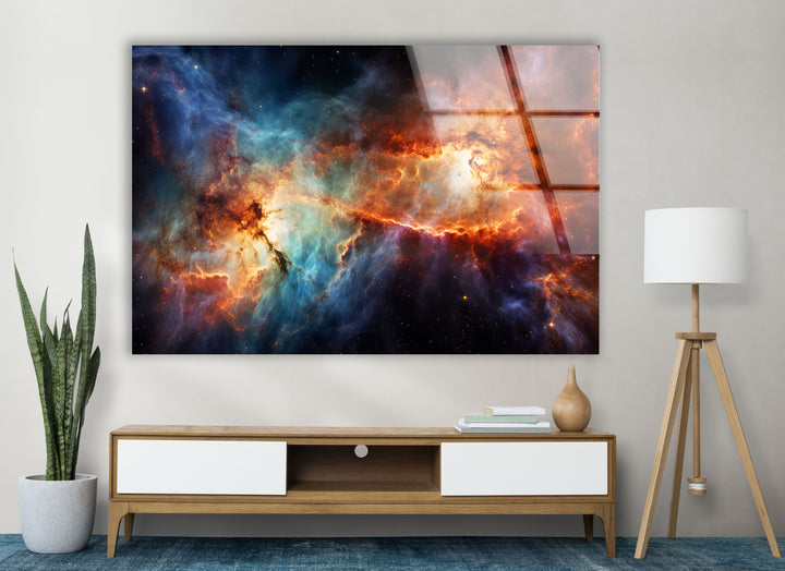 Urban Vortex Wandkunst – Dynamischer abstrakter Glasdruck 