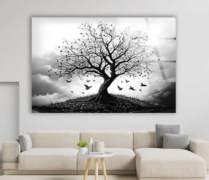 Lonely Tree Glass Wall Art art glass wall art, glass wall art pictures
