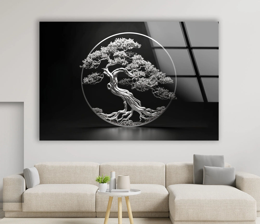silver bonsai tree Bonsai Tree Silver Wall Art – Elegant Decor – MyPhotoStation