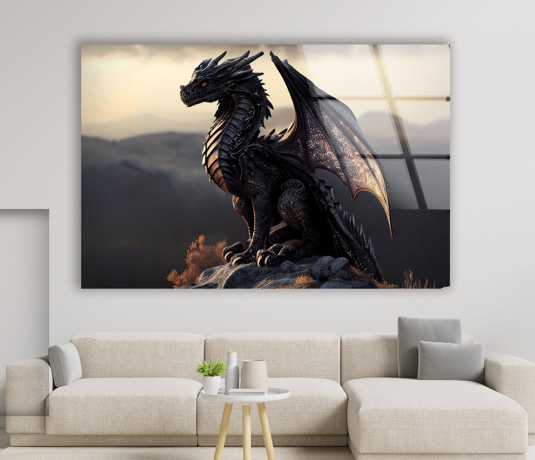 Breathtaking dragon art capturing the beauty and mystery of a mythical creature in nature.
