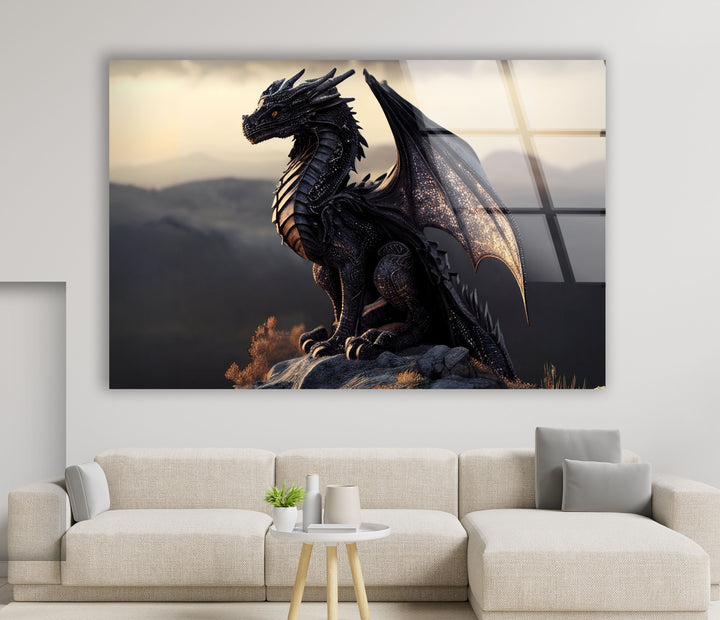 Breathtaking dragon art capturing the beauty and mystery of a mythical creature in nature.
