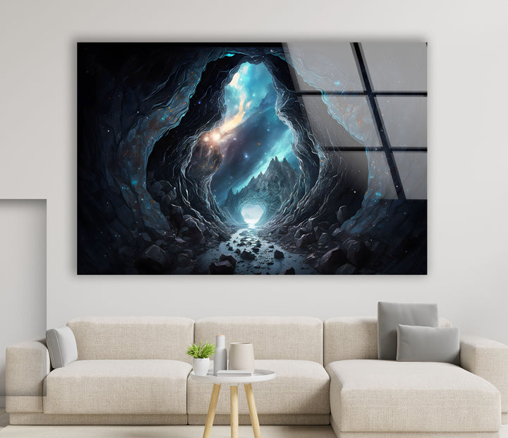 Aurora Prism Wall Art – Radiant Cosmic Glass Print Decor