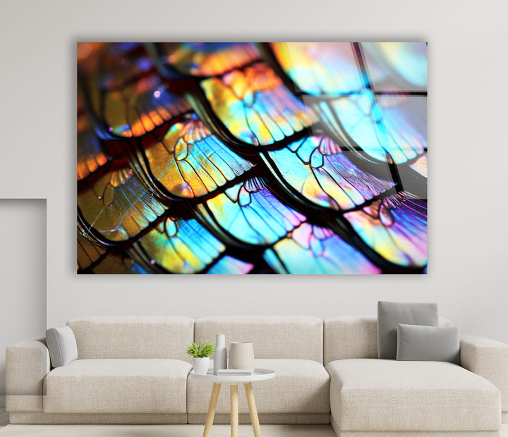 Serene Horizon Wandkunst – Minimalistischer abstrakter Glasdruck 