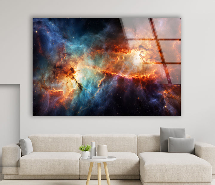 Urban Vortex Wandkunst – Dynamischer abstrakter Glasdruck 