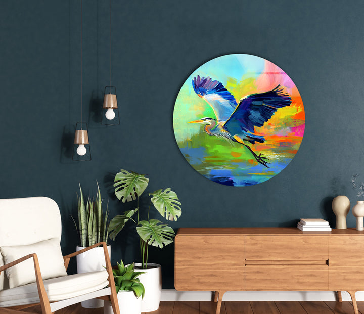 Soaring Radiance – Lebendige Flug-Wandkunst aus Glas