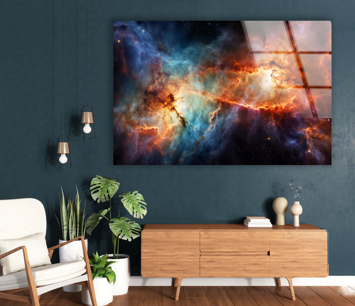 Urban Vortex Wandkunst – Dynamischer abstrakter Glasdruck 