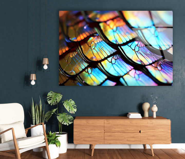 Serene Horizon Wandkunst – Minimalistischer abstrakter Glasdruck 