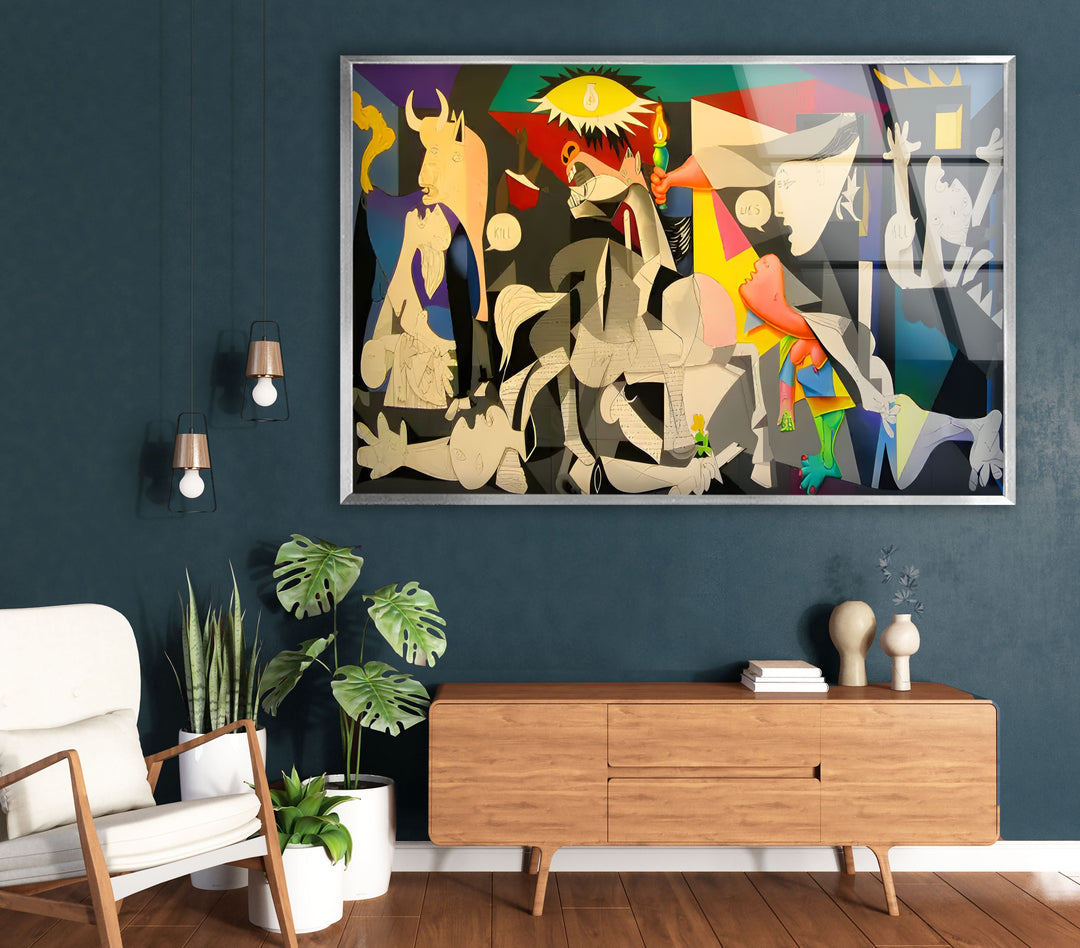 Guernico by Picasso Glass Wall Art glass pictures for Wall, glass prints wall art
