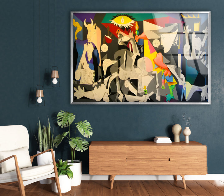 Guernico by Picasso Glass Wall Art glass pictures for Wall, glass prints wall art
