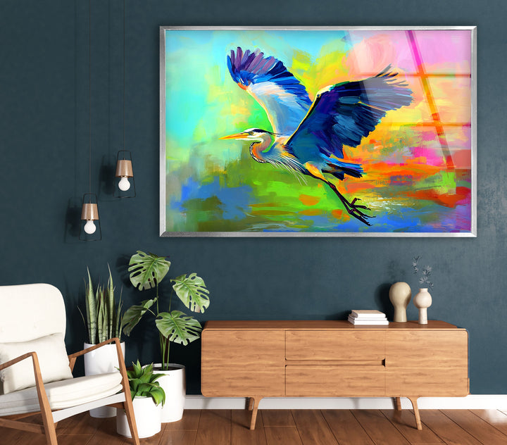 Soaring Radiance – Lebendige Flug-Wandkunst aus Glas
