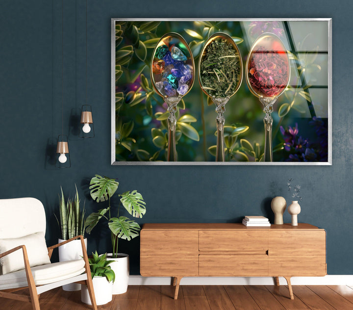 Colorful Spice Glass Wall Art, custom glass pictures, glass art prints