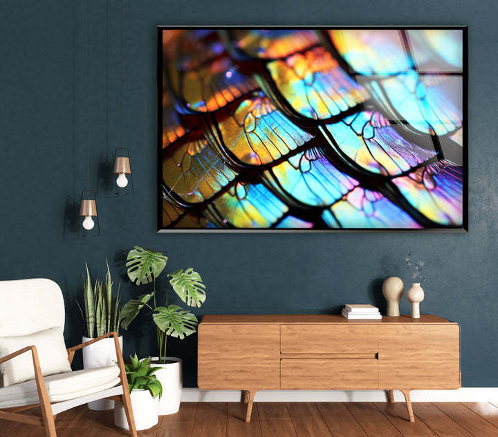 Serene Horizon Wandkunst – Minimalistischer abstrakter Glasdruck 