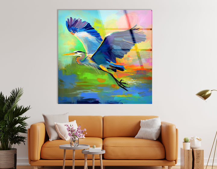 Soaring Radiance – Lebendige Flug-Wandkunst aus Glas