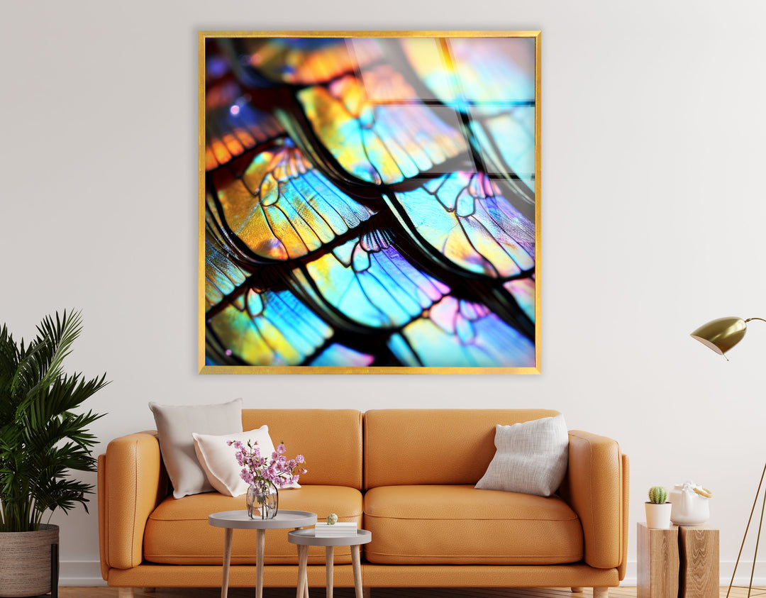 Serene Horizon Wandkunst – Minimalistischer abstrakter Glasdruck 