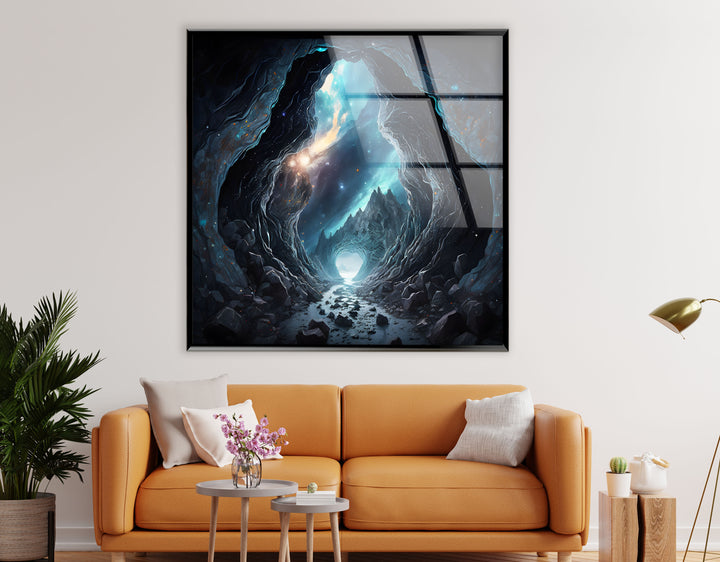 Aurora Prism Wall Art – Radiant Cosmic Glass Print Decor