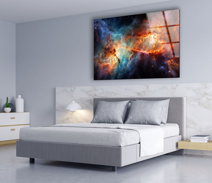 Urban Vortex Wandkunst – Dynamischer abstrakter Glasdruck 
