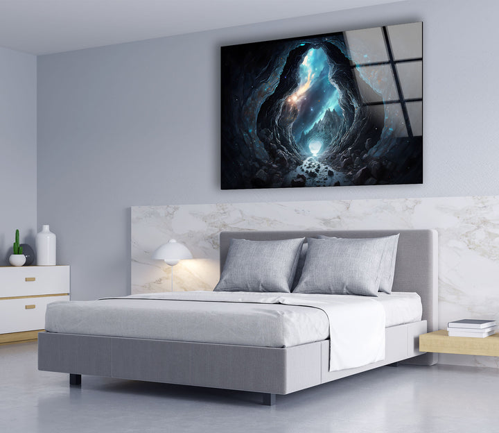 Aurora Prism Wall Art – Radiant Cosmic Glass Print Decor