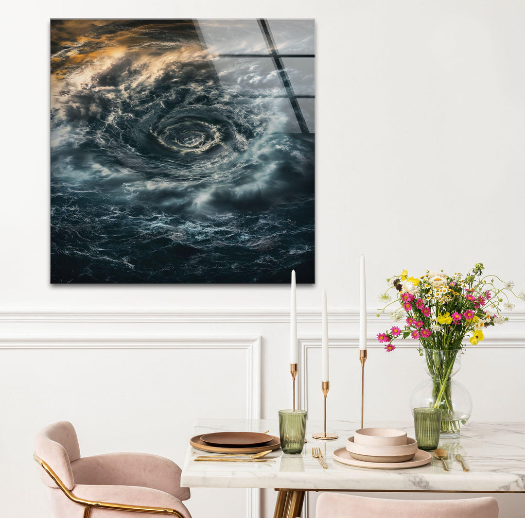 Ocean Vortex Glaswandkunst