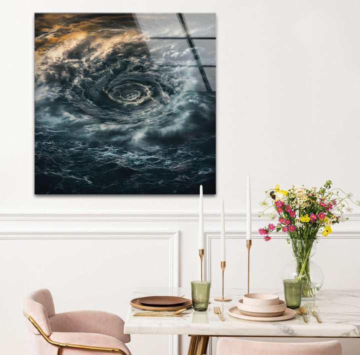 Ocean Vortex Glaswandkunst
