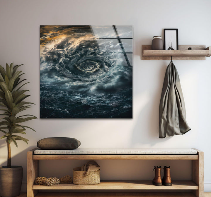 Ocean Vortex Glaswandkunst