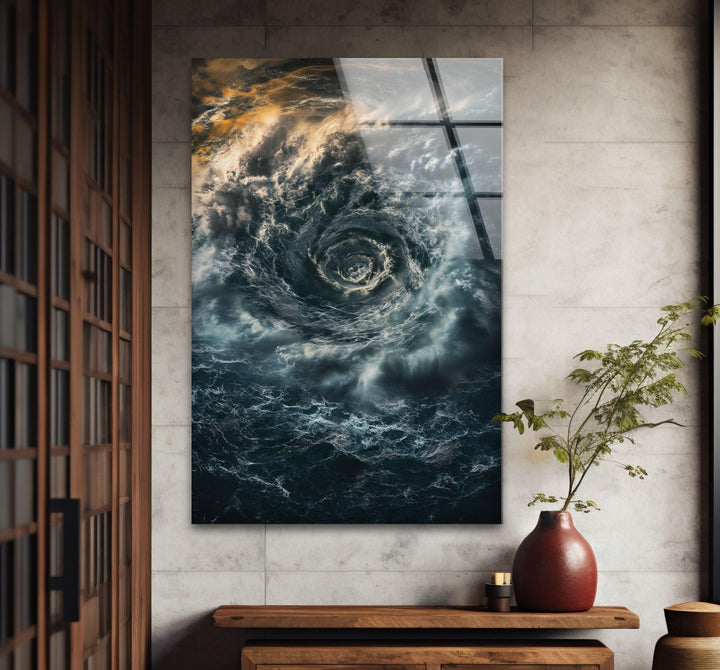 Ocean Vortex Glaswandkunst