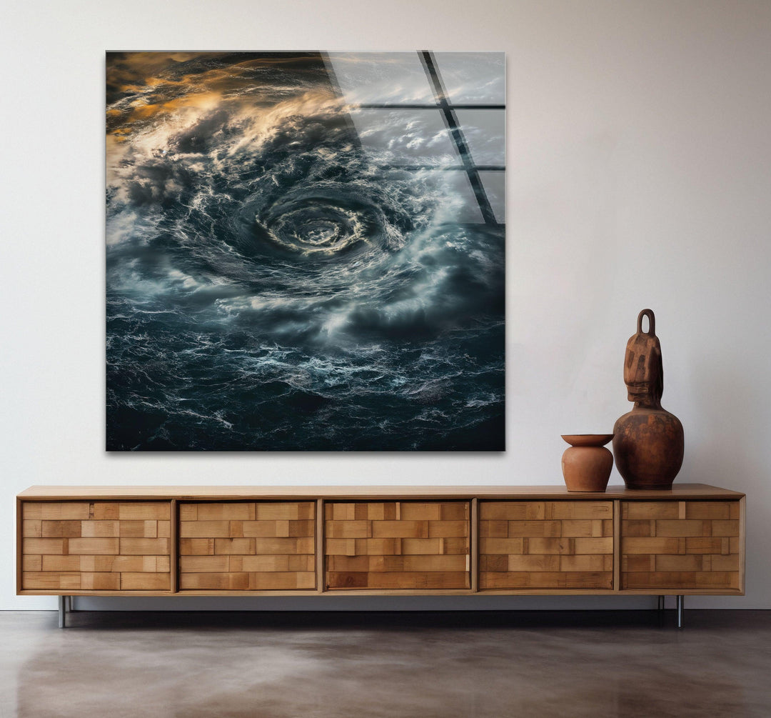 Ocean Vortex Glaswandkunst
