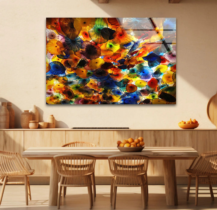 Color Explosion Wall Art – Abstract Multicolor Glass Print Inspired by Blown Glass Art - MyPhotoStation